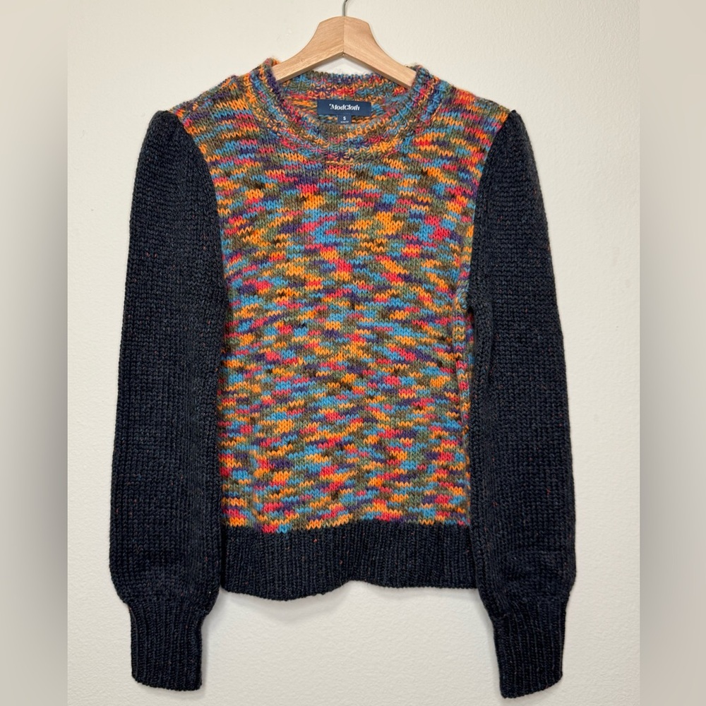 ModCloth Multicolor Knit Short Sleeve Sweater Women’s Small